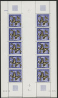 AFARS Et ISSAS COTE 120 € N° 407 MNH ** FEUILLE DE 10 EXEMPLAIRES. PAPILLONS BUTTERFLY. DEMODOCUS. TB/VG - Unused Stamps