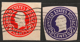 USA - Stamped Postal STATIONERY Cut LOT - George Washington - George Washington