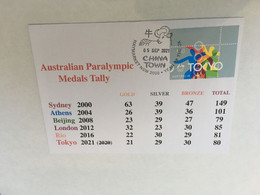 (1A4) 2020 Tokyo Paralympic - Australia Medal Tally For Paralympic Games (from 1960 To 2020) Cover - Summer 2020: Tokyo
