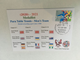 (1A4) 2020 Tokyo Paralympic - Medal Cover Postmarked Haymarket - Men's Team Para Table Tennis - Summer 2020: Tokyo