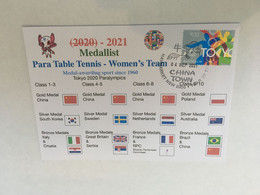(1A4) 2020 Tokyo Paralympic - Medal Cover Postmarked Haymarket - Women's Team Para Table Tennis - Summer 2020: Tokyo