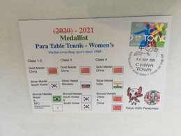 (1A4) 2020 Tokyo Paralympic - Medal Cover Postmarked Haymarket - Women's Para Table Tennis - Summer 2020: Tokyo