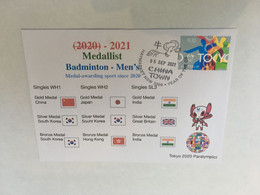 (1A4) 2020 Tokyo Paralympic - Medal Cover Postmarked Haymarket - Badminton Men's - Summer 2020: Tokyo