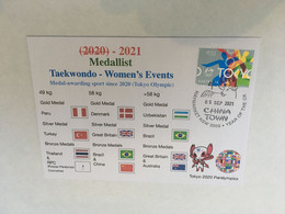 (1A4) 2020 Tokyo Paralympic - Medal Cover Postmarked Haymarket - Taekwondo Women's Events - Summer 2020: Tokyo