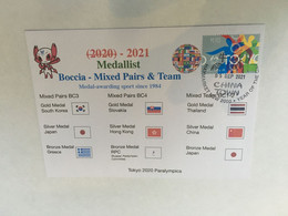 (1A4) 2020 Tokyo Paralympic - Medal Cover Postmarked Haymarket - Boccia Mixed Pair & Team - Summer 2020: Tokyo