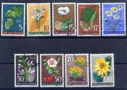 YUGOSLAVIA 1955 Flowers I, Used.  Michel 765-73 - Oblitérés