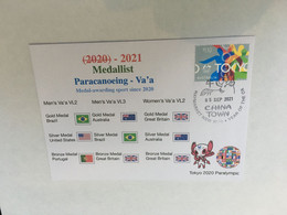 (1A4) 2020 Tokyo Paralympic - Medal Cover Postmarked Haymarket - Paracanoeing Va'a - Canoe - Summer 2020: Tokyo