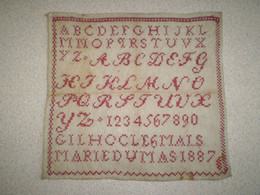 GILHOC Ardèche Abécédaire De 1887 De Marie Dumas, Scan Recto Verso - Rugs, Carpets & Tapestry