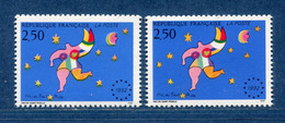 ⭐ France - Variété - YT N° 2776 - Couleurs - Pétouilles - Neuf Sans Charnière - 1992 ⭐ - Unused Stamps