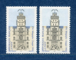 ⭐ France - Variété - YT N° 2815 - Couleurs - Pétouilles - Neuf Sans Charnière - 1993 ⭐ - Unused Stamps