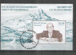 GROENLANDIA HOJITA CENTENARIO SLANIA CON MAT PRIMER DIA - Storia Postale