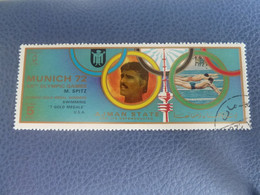 Ajman - Munich 72 - M. Spitz - Swimmin - U.s.a. - 5 Riyals - Multicolore - Oblitéré - Année 1972 - - Zwemmen