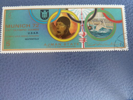 Ajman - Munich 72 - Waterpolo - U.s.s.r. - Air Mail - 5 Riyals - Multicolore - Oblitéré - Année 1972 - - Waterpolo