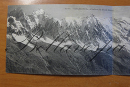 Chamonix Chaîne Du Mont-Blanc. Montage Berg Alpinisme N°8560 Double View - Alpinismus, Bergsteigen
