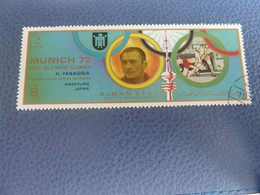 Ajman - Munich 72 - H. Yanagida - Wrestling - Japon - Air Mail - 5 Riyals - Multicolore - Oblitéré - Année 1972 - - Lucha