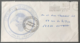 France Guerre Du Golf - Operation Daguet, Enveloppe Officielle OPERATION DESERT SHIELD 18.3.1991 - (C1021) - Militaire Stempels Vanaf 1900 (buiten De Oorlog)