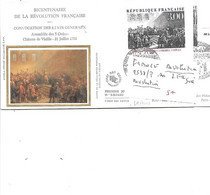 FRANCE N° 2537/8 SUR 2 FDC SOIE REVOLUTION - Franz. Revolution