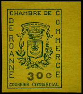 -TIMBRE DE GREVE.  1968 . CHAMBRE De COMMERCE DE ROANNE.**30 C - Autres & Non Classés