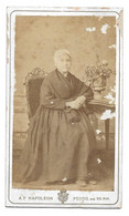 1869 BARCELONE MME BLAZY - CDV PHOTO BARCELONA ANTONIO F. NAPOLEON - Personnes Identifiées