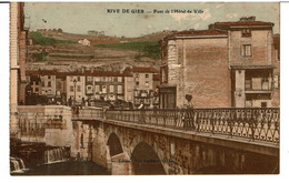 RIVE DE GIER -  Pont De L'Hôtel De Ville  (  Carte Colorisée ) - Rive De Gier