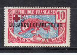 < Oubangui Chari Tchad YT 19 Neuf Charniere .. Croix Rouge ..  5c Sur 10c Rouge - Ungebraucht