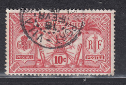 < Nouvelles Hebrides YT 39 .oblitéré. 10 C Rouge .. Idole Indigene - Used Stamps