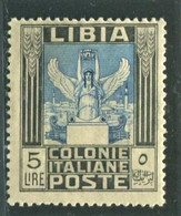 LIBIA 1921 PITTORICA  5 L. SASSONE 31 * GOMMA ORIGINALE - Libia