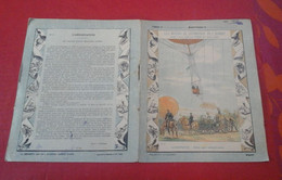 Couverture Cahier Collection Garnier Moyens Locomotion L'Aérostation N°7 Ballon Captif Militaire Actuel Vers 1890 - Protège-cahiers