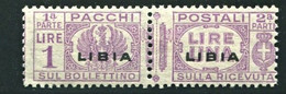 LIBIA 1927 PACCHI POSTALI 1 L.* GOMMA ORIGINALE - Libya