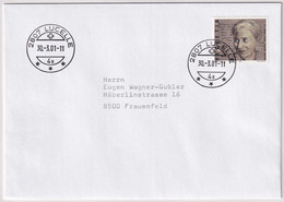 1015 Auf Brief Mit Letzttagstempel Poststelle LUCELLE (JU) - Lettres & Documents