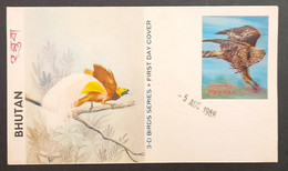 BHUTAN 1969 BIRDS 3-D Stamps On Official FDC, As Per Scan - Bhoutan