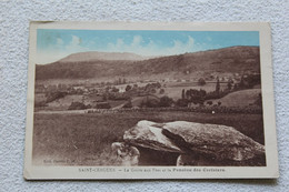 Cpa 1929, Saint Cergues, La Grotte Aux Fées Et La Pension Des Cerisiers, Haute Savoie 74 - Saint-Cergues