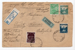 1937 KINGDOM OF YUGOSLAVIA,CROATIA,MLINI ZUPE / DUBROVNIK,AIRMAIL,REGISTERED COVER TO AUSTRIA - Luftpost