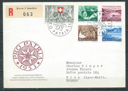 Suisse FDC Enveloppe Premier Jour YT N°531/535 Pro Patria 1953 - FDC