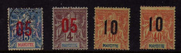 Mayotte (1912) - Type Groupe- Surcharge  Neufs* - MH - Unused Stamps