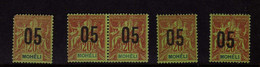 Moheli (1912) - Type Groupe  Surcharge    Neuf* - MH - Ongebruikt