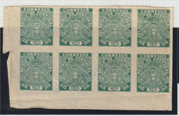 PORTUGAL - MONARQUIA DO NORTE 4 - BLOCO COM 8 SELOS NÃO DENTEADO - Used Stamps