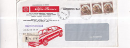 AFFRANCATURA MECCANICA ROSSA - ALFA ROMEO   - BUSTA -1981- AUTOMOBILISMO- - Machine Stamps (ATM)