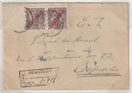PORTUGAL 175 - CARTA CIRCULADA  REGISTADA DAS CALDAS DA RAINHA PARA ESPINHO - Used Stamps