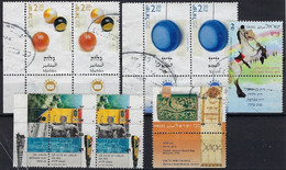 Israel, Selection Of 8 Used Stamps A - Gebruikt (met Tabs)