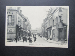 Frankreich AK Um 1905 Epernay Rue Porte Lucas Verlag B.F. Paris Werbung An Hauswand Aliment Complet - Epernay