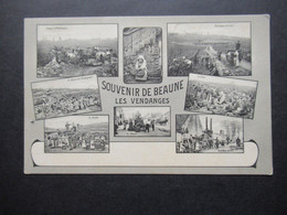 Frankreich AK Um 1910 Mehrbildkarte Souvenir De Beaune Les Vendanges Kräuter Sammler / Arbeiterinnen / Ernte - Beaune