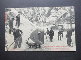 Frankreich AK 1908 Catastrophe De Bareges Htes Pyr. Lawine Deblaiement De La Route Apres L'Avalanche 2.2.1907 - Catástrofes