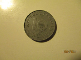 GERMANY  III REICH  NAZI  COIN  1941 J  10 REICHSPFENNIG ,m - 10 Reichspfennig