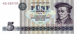 REPUBLIQUE DEMOCRATIQUE ALLEMANDE 1975 5 Deutsche Mark - P.27a Neuf UNC - 5 Mark