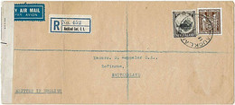 NEW ZEALAND - SWITZERLAND Registered Airmail Cover 1944 With 2/6 Arms & 4d Mitre Peak - Covers & Documents