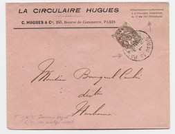 FRANCE BLANC 2C SEUL ENVELOPPE MENTION CIRCULAIRE MINISTERELLE DU 17 MAIU1901 TIMBRE A DATE PARIS 13 PERIODIQUE RARE - 1900-29 Blanc