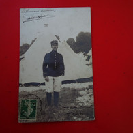 CARTE PHOTO CHALONS SOLDAT 102 EME REGIMENT - Camp De Châlons - Mourmelon