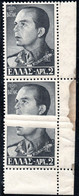 302.GREECE,1956 2DR.KING PAUL,SC.594,HELLAS 767,MNH ,VERY FINE PREPRINT PAPER FOLD - Plaatfouten En Curiosa