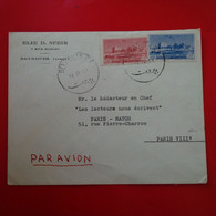 LETTRE BEYROUTH ELIE D.SFEIR POUR PARIS REDACTEUR EN CHEF PARIS MATCH PAR AVION - Lebanon